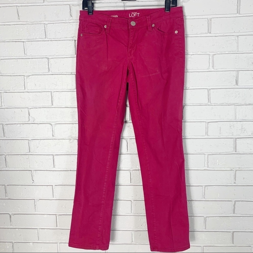 Ann Taylor Loft Pink Modern Straight Fit Pants‎
